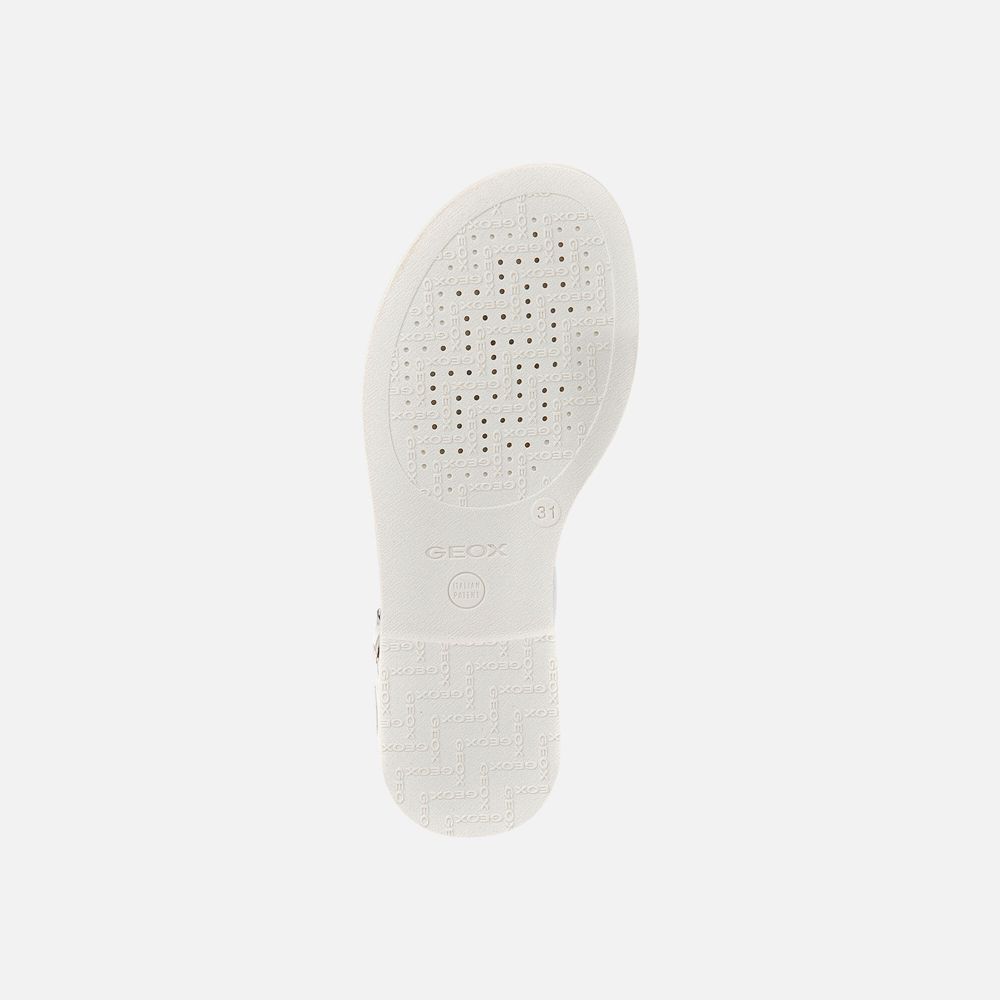 Sandalias Geox Menina Branco - Karly - WBUZX2571